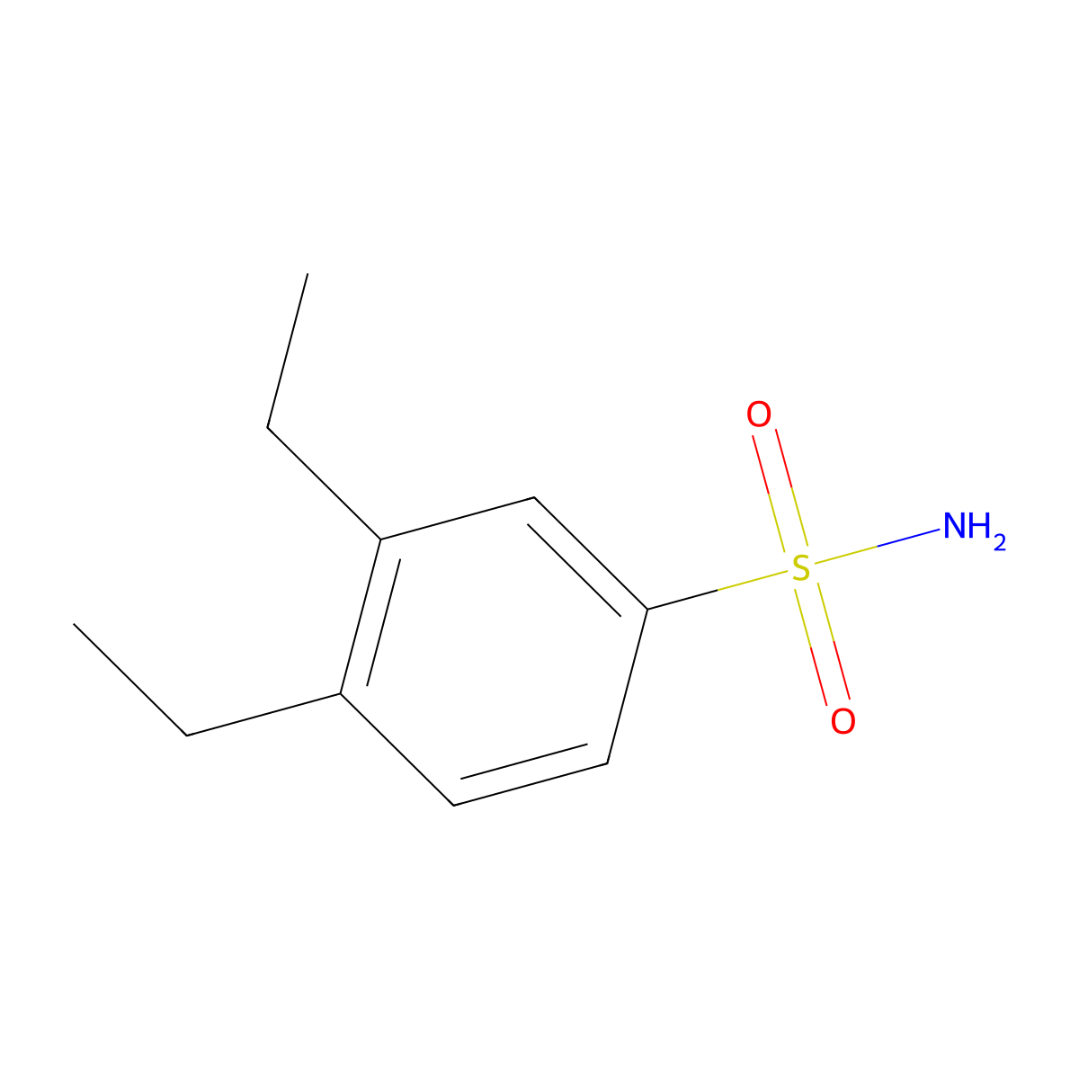 3,4-Diethylbenzene-1-sulfonamide molecular structure, CAS 128924-88-9