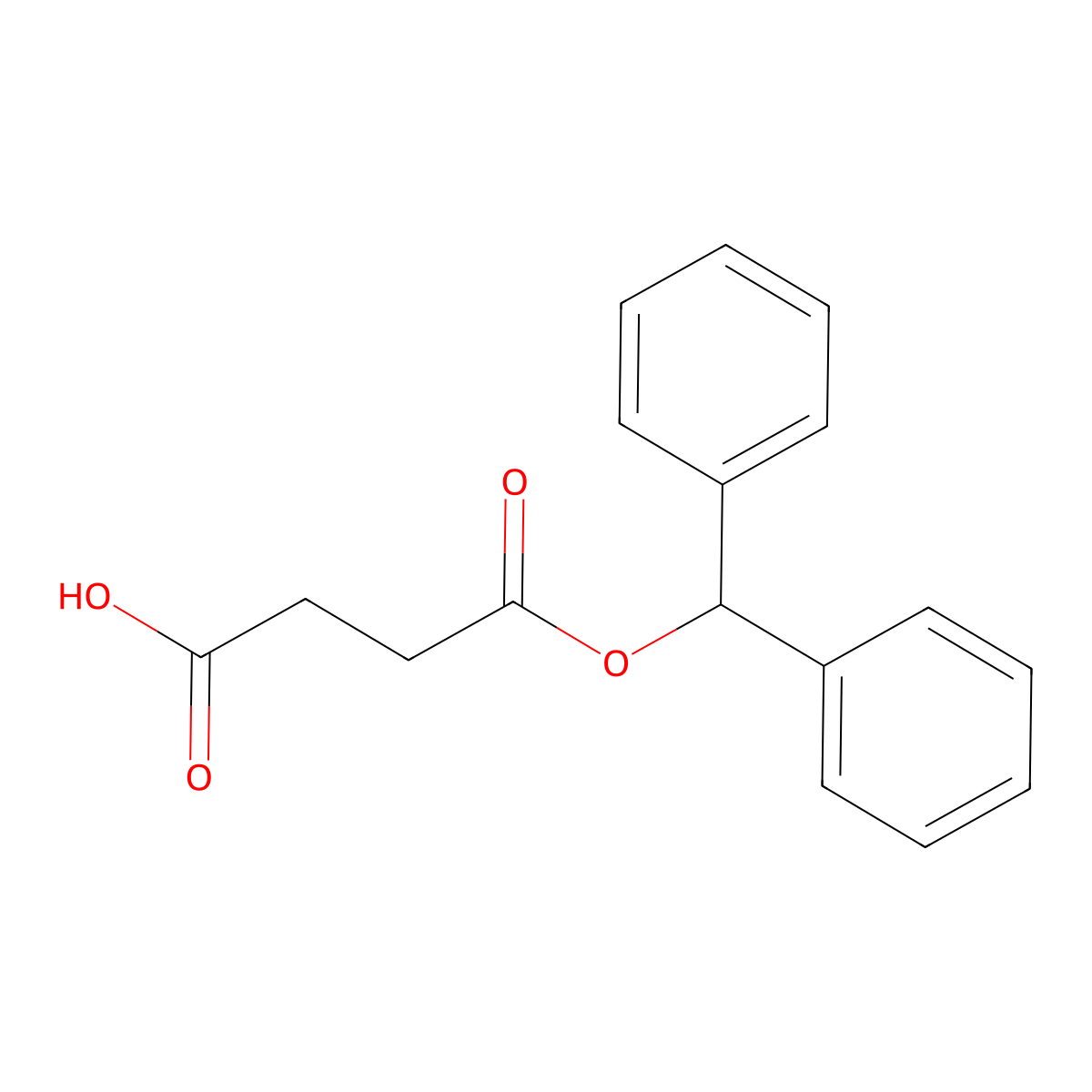 4-(Benzhydryloxy)-4-oxobutanoic acid molecular structure, CAS 128925-50-8