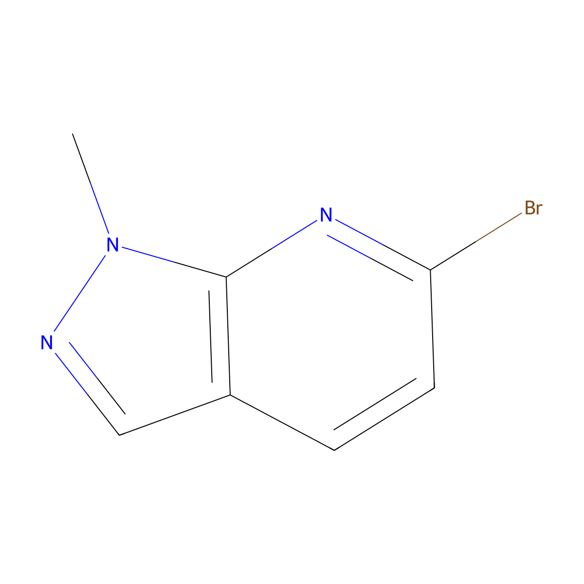 6-Bromo-1-methylpyrazolo[3,4-b]pyridine molecular structure, CAS 1289261-71-7