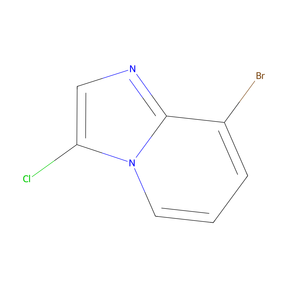 8-Bromo-3-chloroimidazo[1,2-a]pyridine molecular structure, CAS 1289261-79-5