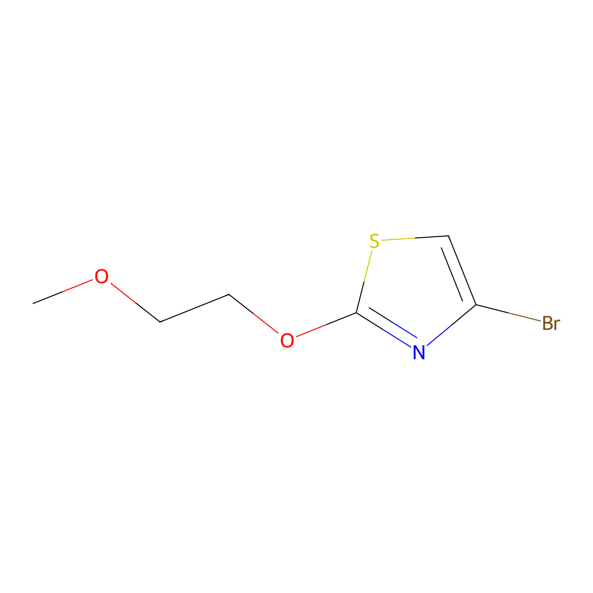 4-Bromo-2-(2-methoxyethoxy)thiazole molecular structure, CAS 1289262-43-6