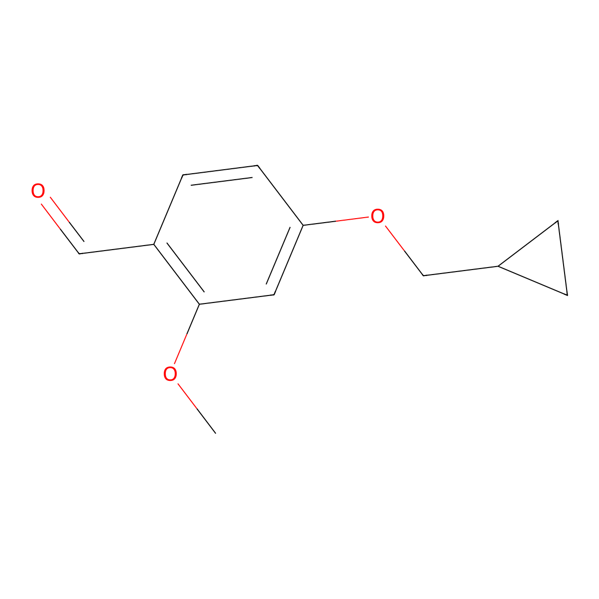 4-(cyclopropylmethoxy)-2-methoxyBenzaldehyde molecular structure, CAS 1289262-88-9