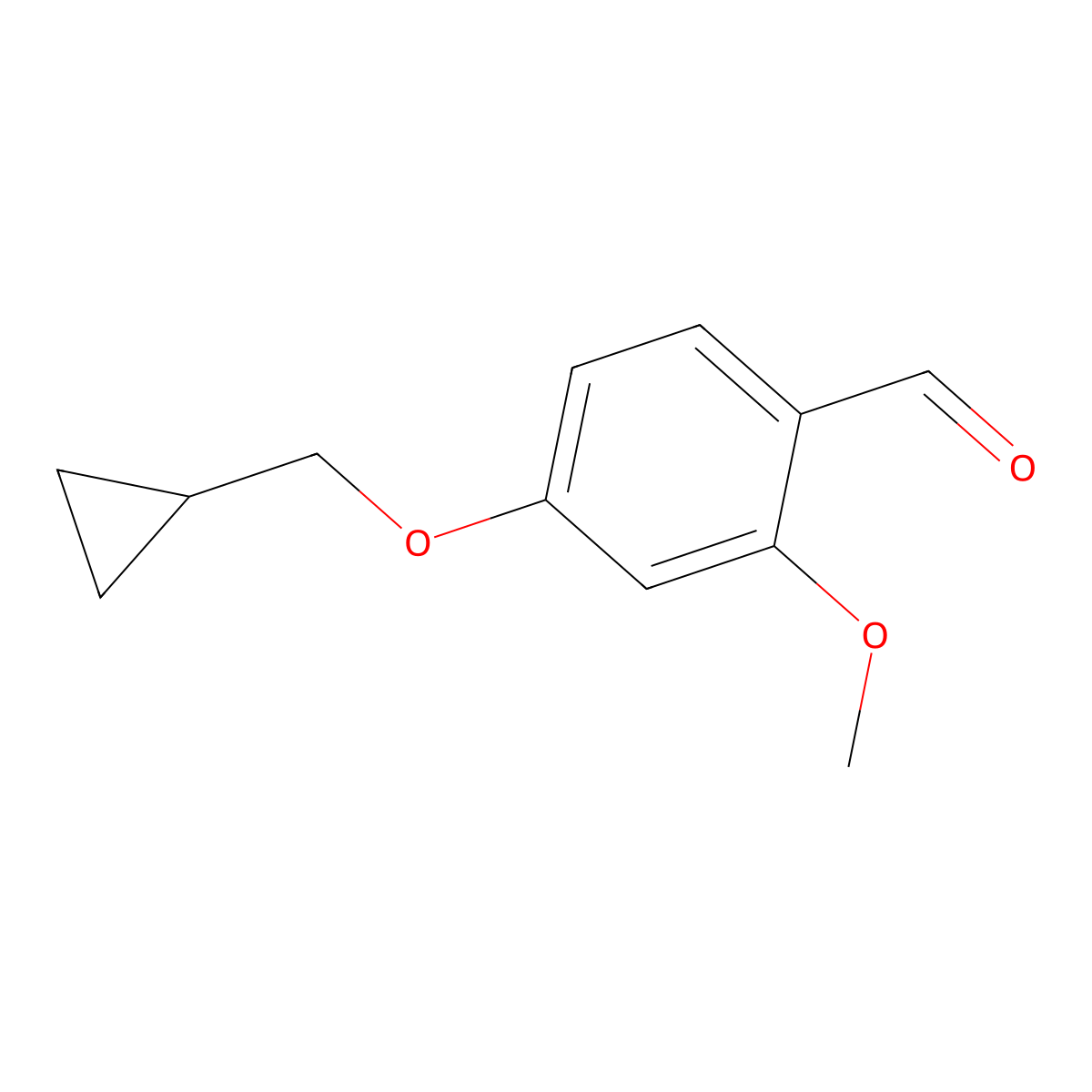 4-(cyclopropylmethoxy)-2-methoxyBenzaldehyde molecular structure, CAS 1289262-88-9