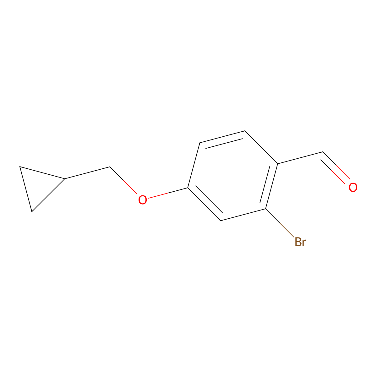 2-Bromo-4-(cyclopropylmethoxy)benzaldehyde molecular structure, CAS 1289264-31-8