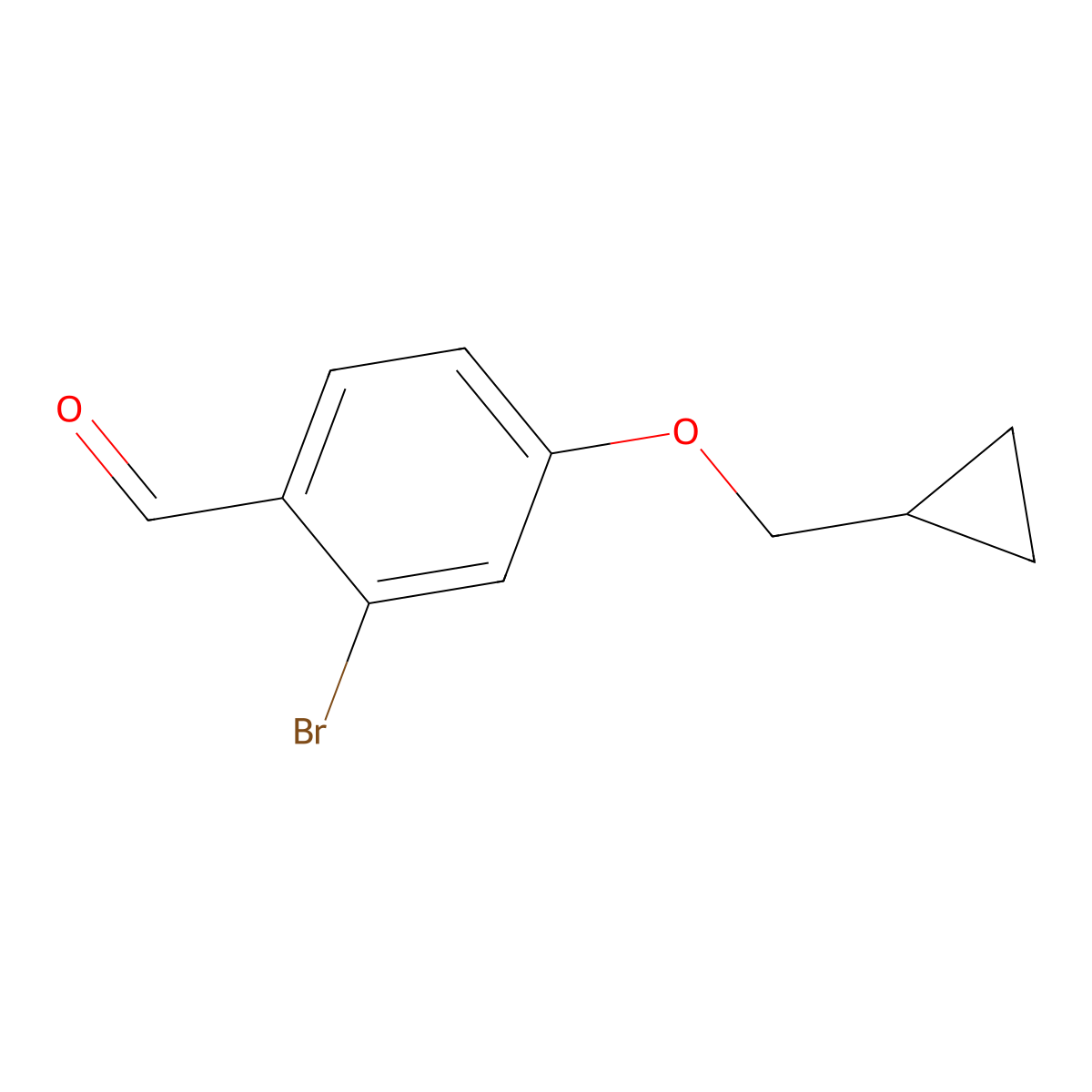 2-Bromo-4-(cyclopropylmethoxy)benzaldehyde molecular structure, CAS 1289264-31-8