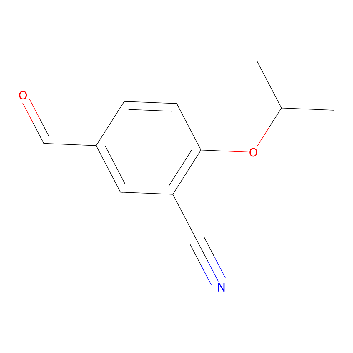 5-Formyl-2-isopropoxybenzonitrile molecular structure, CAS 1289265-12-8