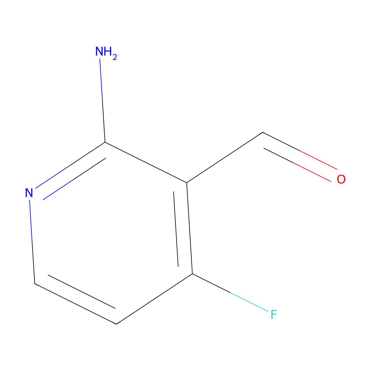 2-Amino-4-fluoronicotinaldehyde molecular structure, CAS 1289266-27-8