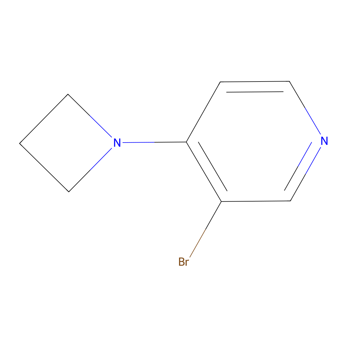 4-(Azetidin-1-yl)-3-bromopyridine molecular structure, CAS 1289267-06-6