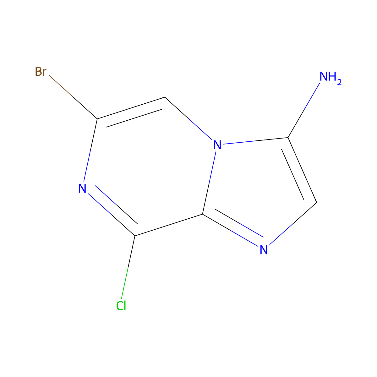 6-Bromo-8-chloroimidazo[1,2-a]pyrazin-3-amine molecular structure, CAS 1289267-62-4