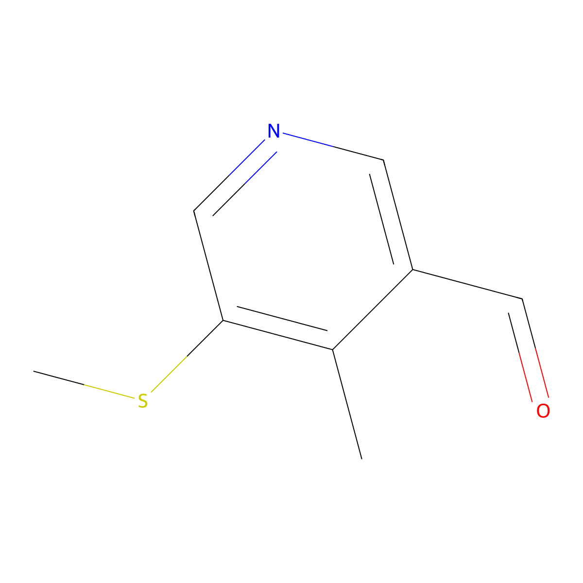 4-Methyl-5-(methylthio)nicotinaldehyde molecular structure, CAS 1289268-31-0