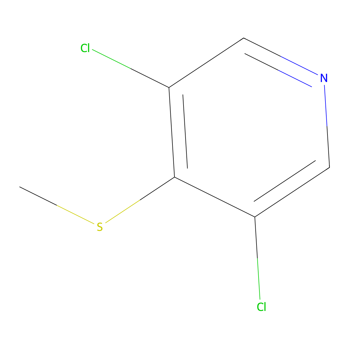 3,5-Dichloro-4-(methylthio)pyridine molecular structure, CAS 1289269-02-8