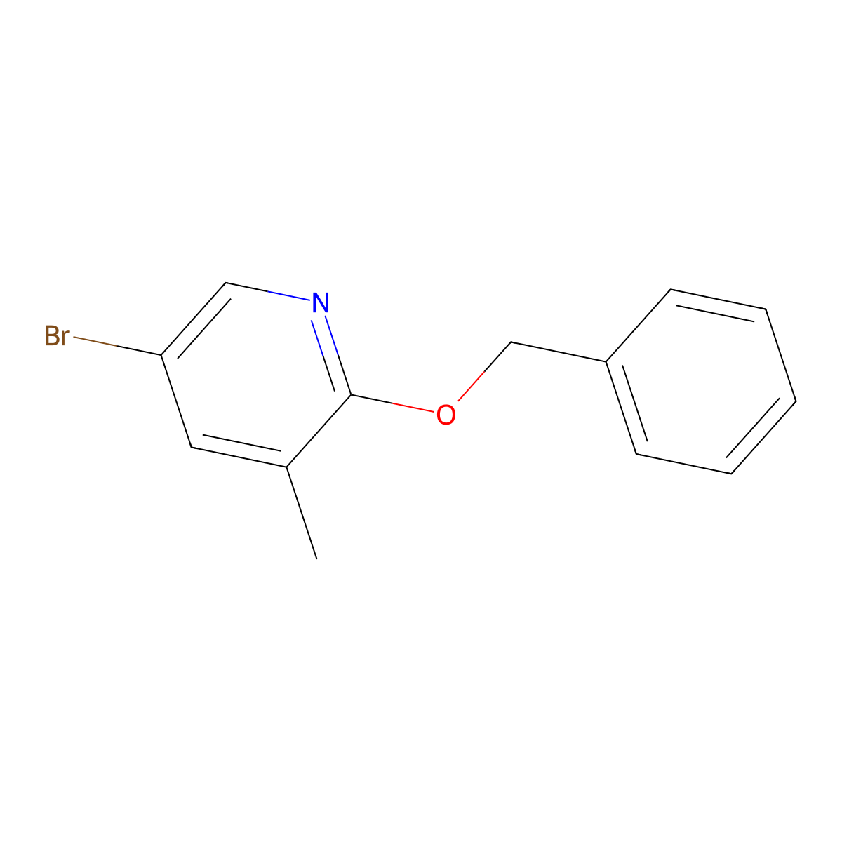 2-(Benzyloxy)-5-bromo-3-methylpyridine molecular structure, CAS 1289270-73-0