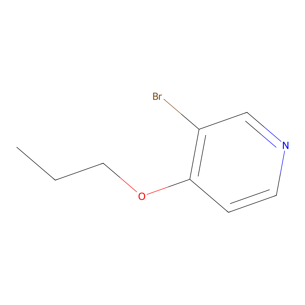 3-Bromo-4-propoxypyridine molecular structure, CAS 1289271-26-6