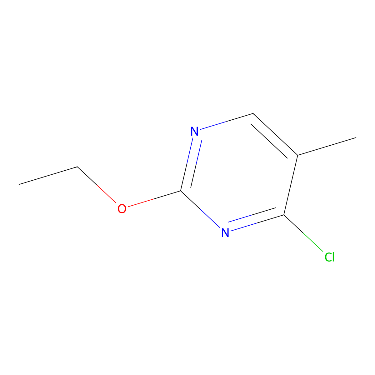4-Chloro-2-ethoxy-5-methylpyrimidine molecular structure, CAS 1289384-90-2