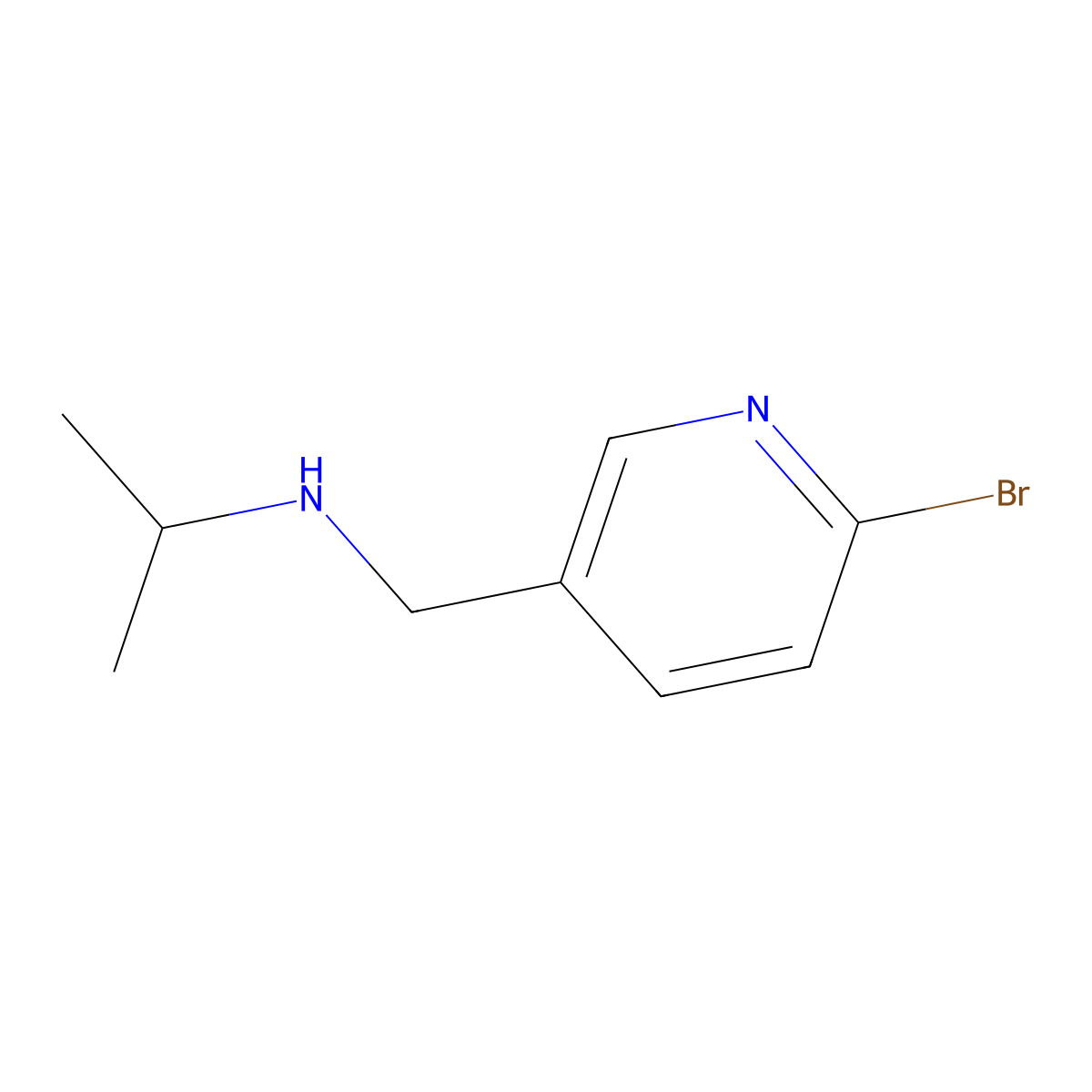 (6-Bromo-pyridin-3-ylmethyl)-isopropyl-amine molecular structure, CAS 1289385-04-1