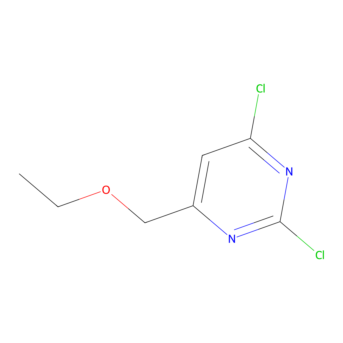 2,4-Dichloro-6-(ethoxymethyl)pyrimidine molecular structure, CAS 1289385-14-3