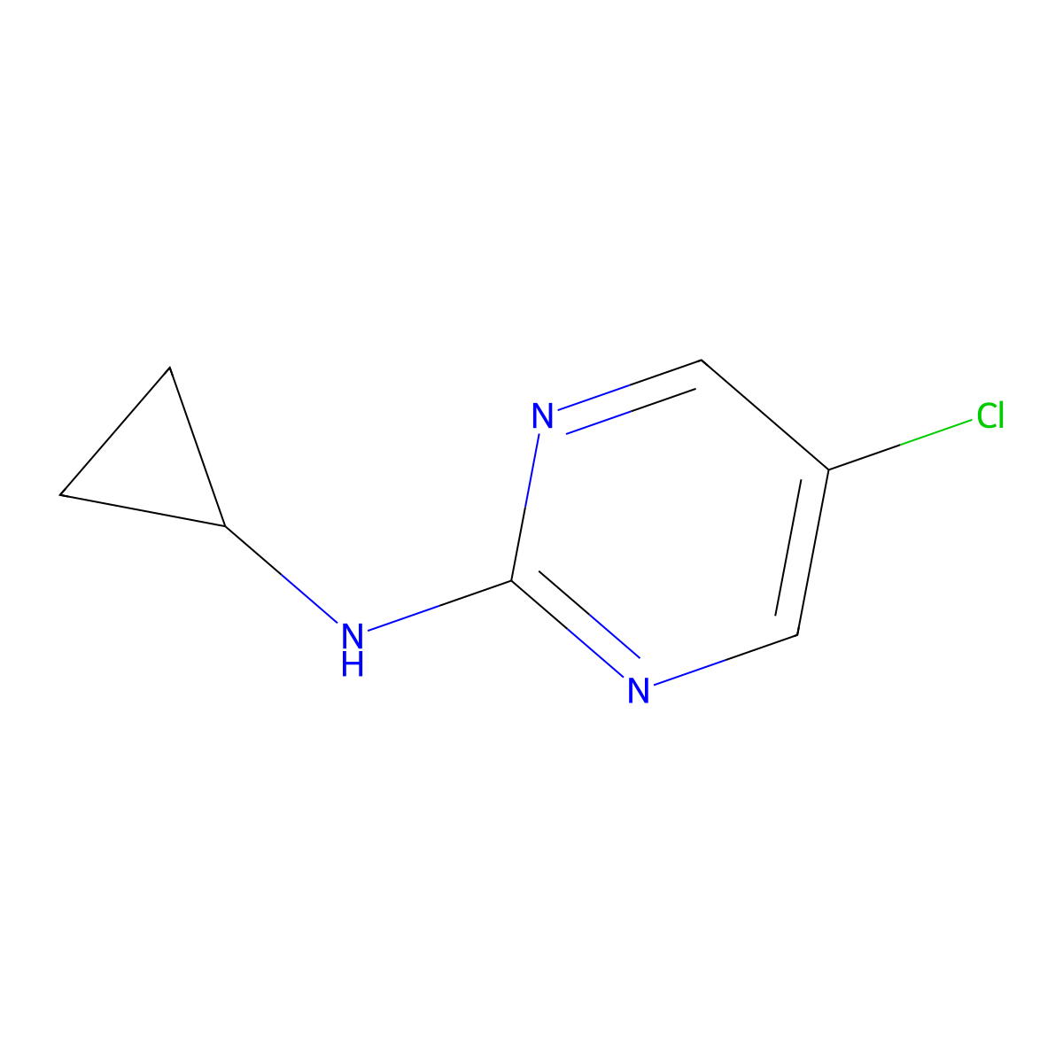 5-Chloro-N-cyclopropylpyrimidin-2-amine molecular structure, CAS 1289385-19-8