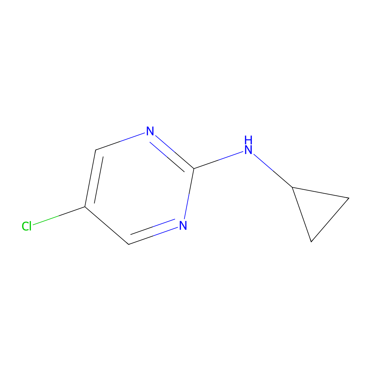 5-Chloro-N-cyclopropylpyrimidin-2-amine molecular structure, CAS 1289385-19-8