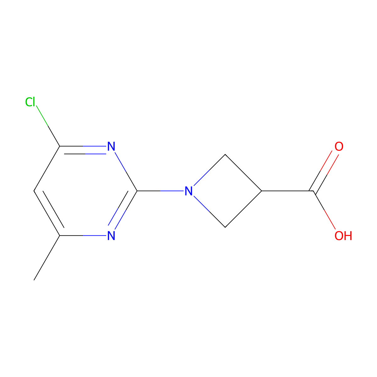 1-(4-Chloro-6-methylpyrimidin-2-yl)azetidine-3-carboxylic acid molecular structure, CAS 1289385-54-1