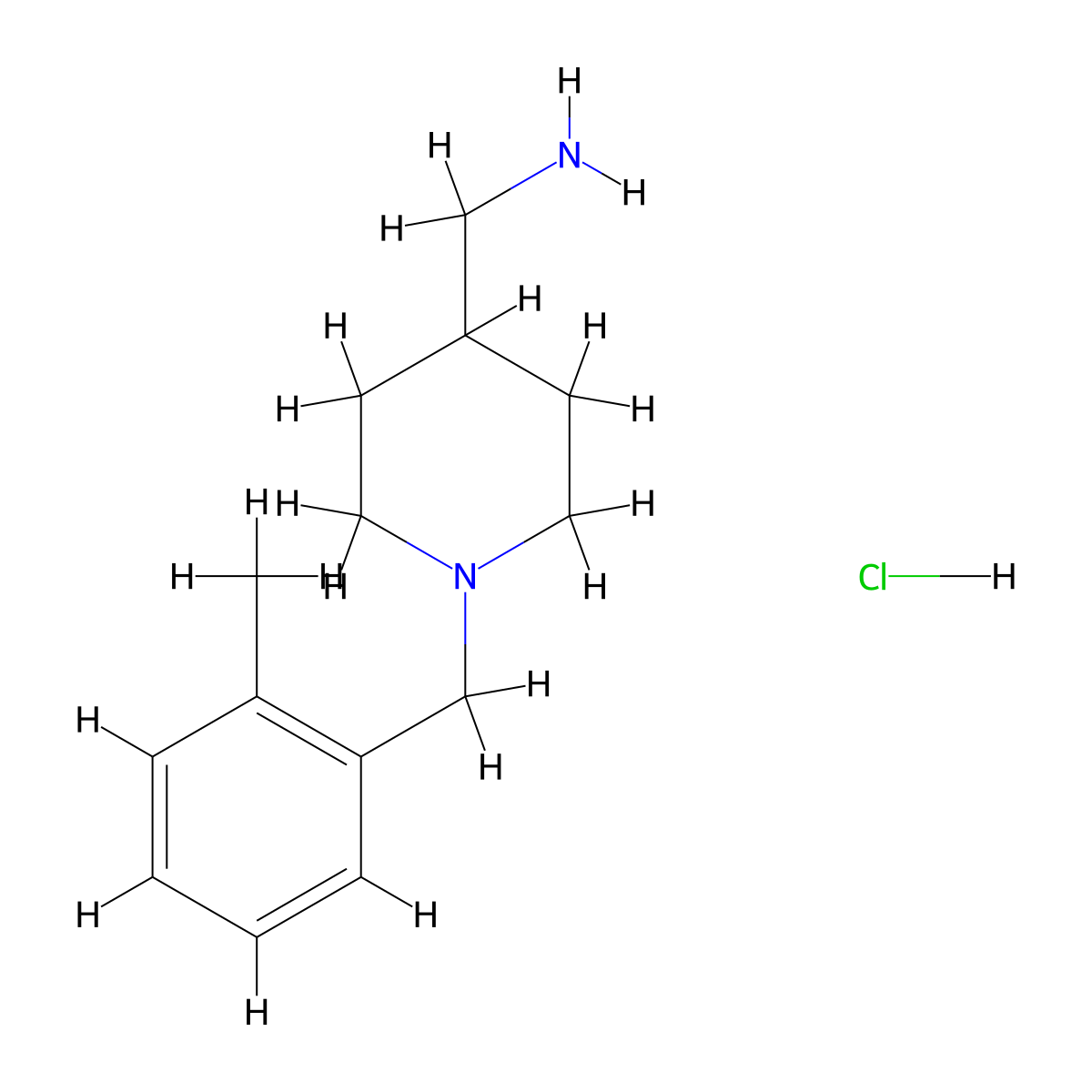 (1-(2-Methylbenzyl)piperidin-4-yl)methanamine hydrochloride molecular structure, CAS 1289385-65-4
