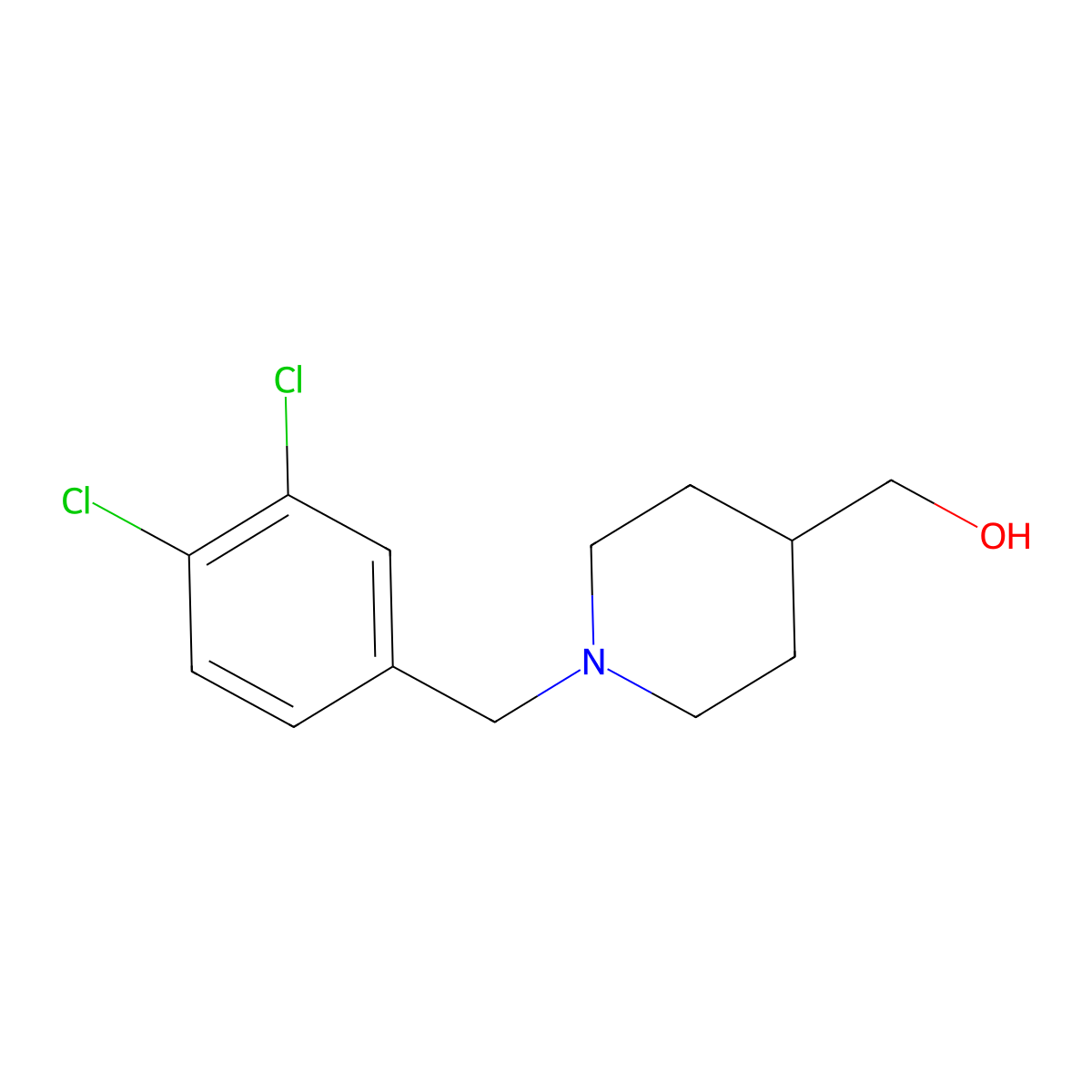 [1-(3,4-Dichloro-benzyl)-piperidin-4-yl]-methanol molecular structure, CAS 1289386-03-3