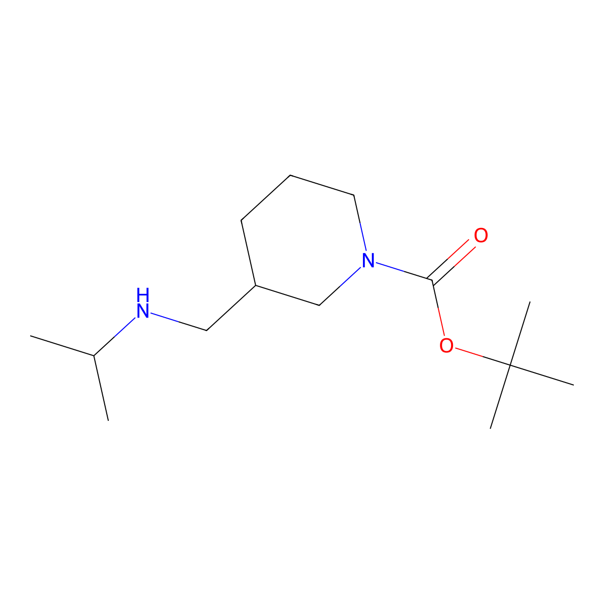 tert-Butyl 3-((isopropylamino)methyl)piperidine-1-carboxylate molecular structure, CAS 1289386-34-0