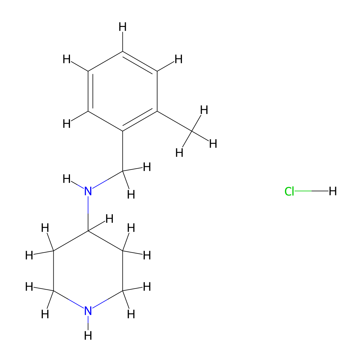 N-(2-Methylbenzyl)piperidin-4-amine hydrochloride molecular structure, CAS 1289386-50-0