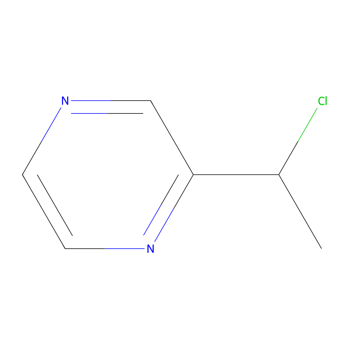 2-(1-Chloroethyl)pyrazine molecular structure, CAS 1289386-51-1