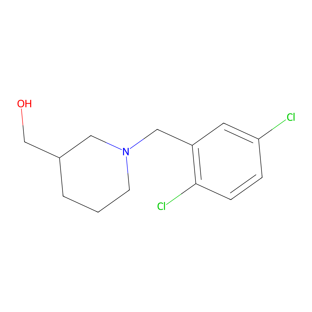 [1-(2,5-Dichloro-benzyl)-piperidin-3-yl]-methanol molecular structure, CAS 1289386-61-3