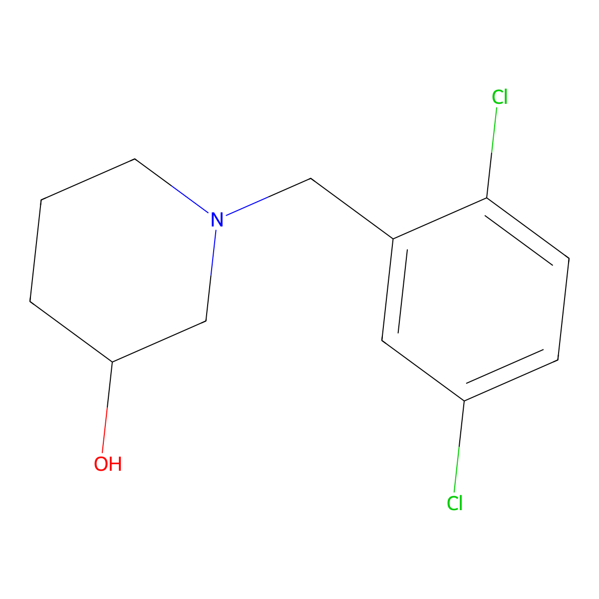 1-(2,5-Dichloro-benzyl)-piperidin-3-ol molecular structure, CAS 1289386-65-7