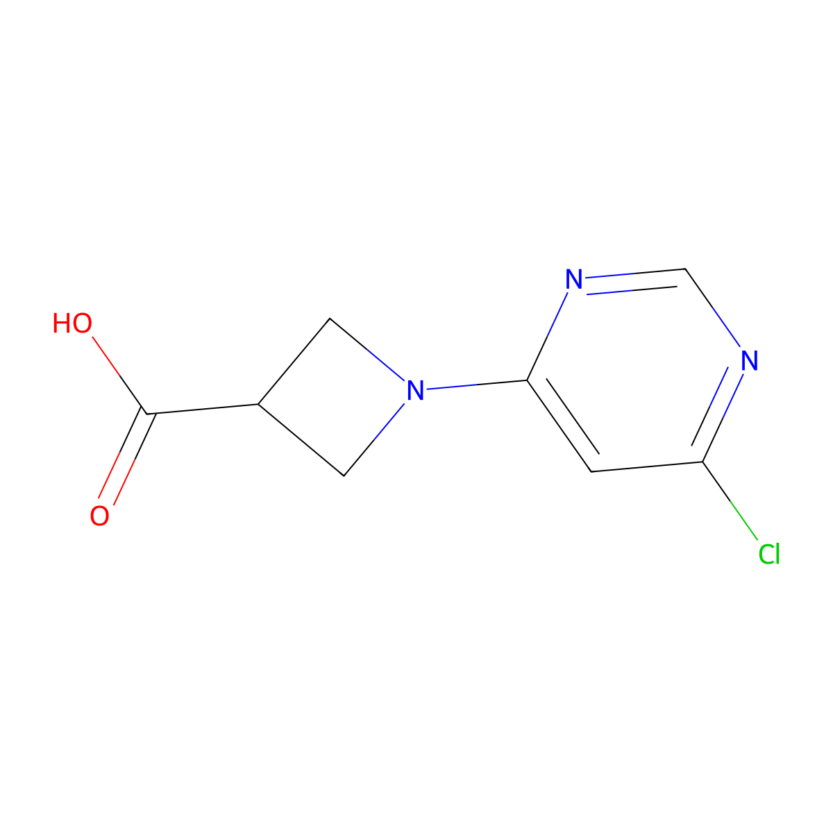 1-(6-Chloropyrimidin-4-yl)azetidine-3-carboxylic acid molecular structure, CAS 1289387-12-7