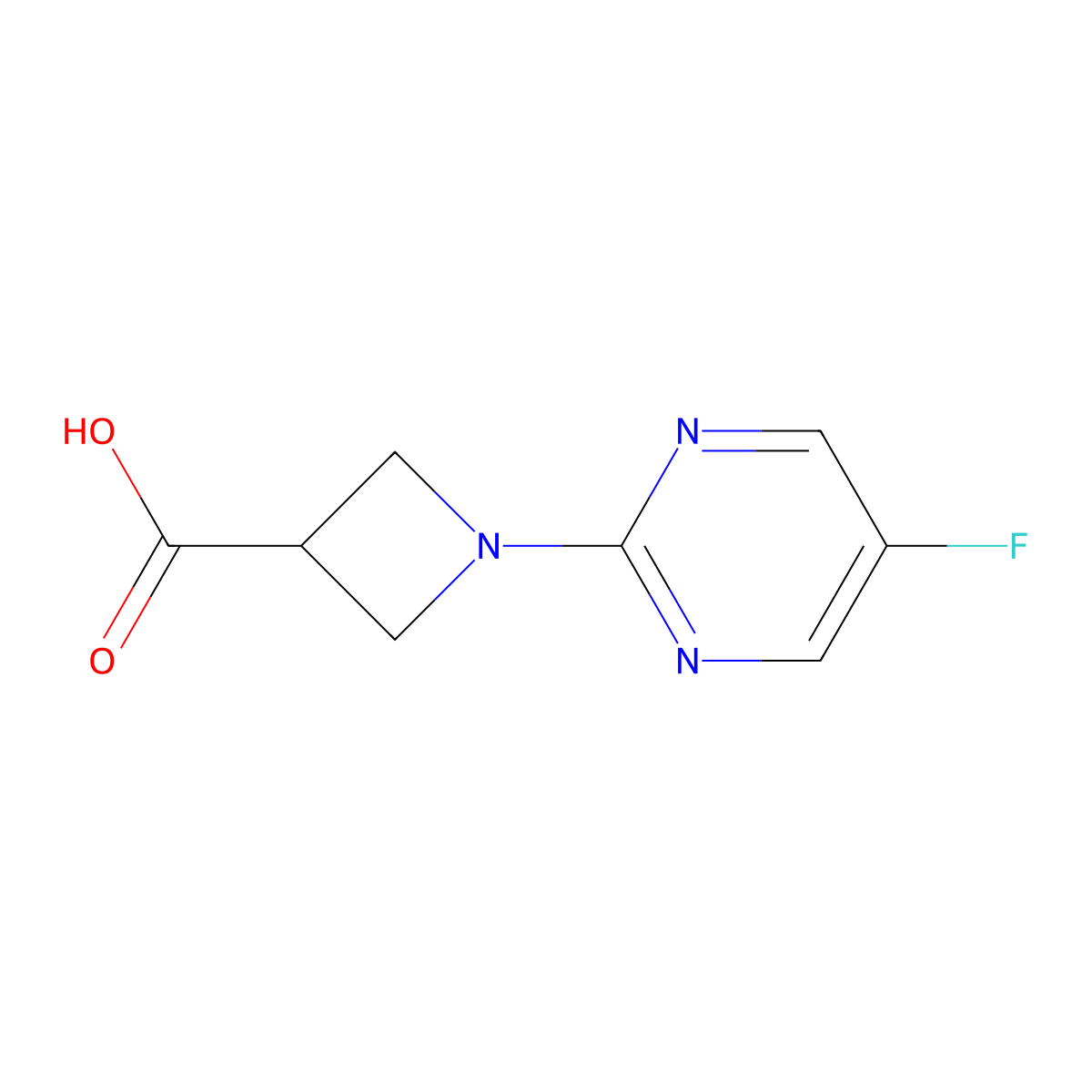 1-(5-Fluoropyrimidin-2-yl)azetidine-3-carboxylic acid molecular structure, CAS 1289387-13-8