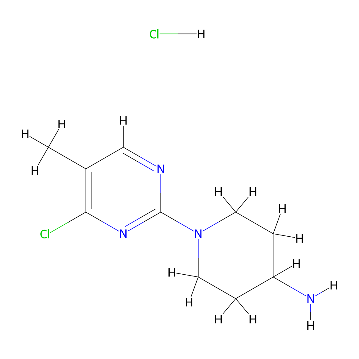1-(4-Chloro-5-methylpyrimidin-2-yl)piperidin-4-amine hydrochloride molecular structure, CAS 1289387-20-7