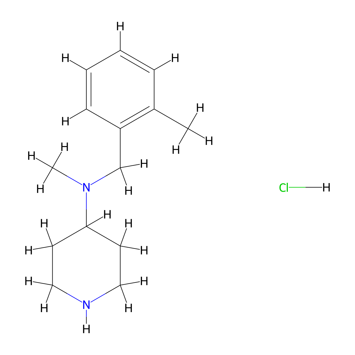 N-Methyl-N-(2-methylbenzyl)piperidin-4-amine hydrochloride molecular structure, CAS 1289387-21-8