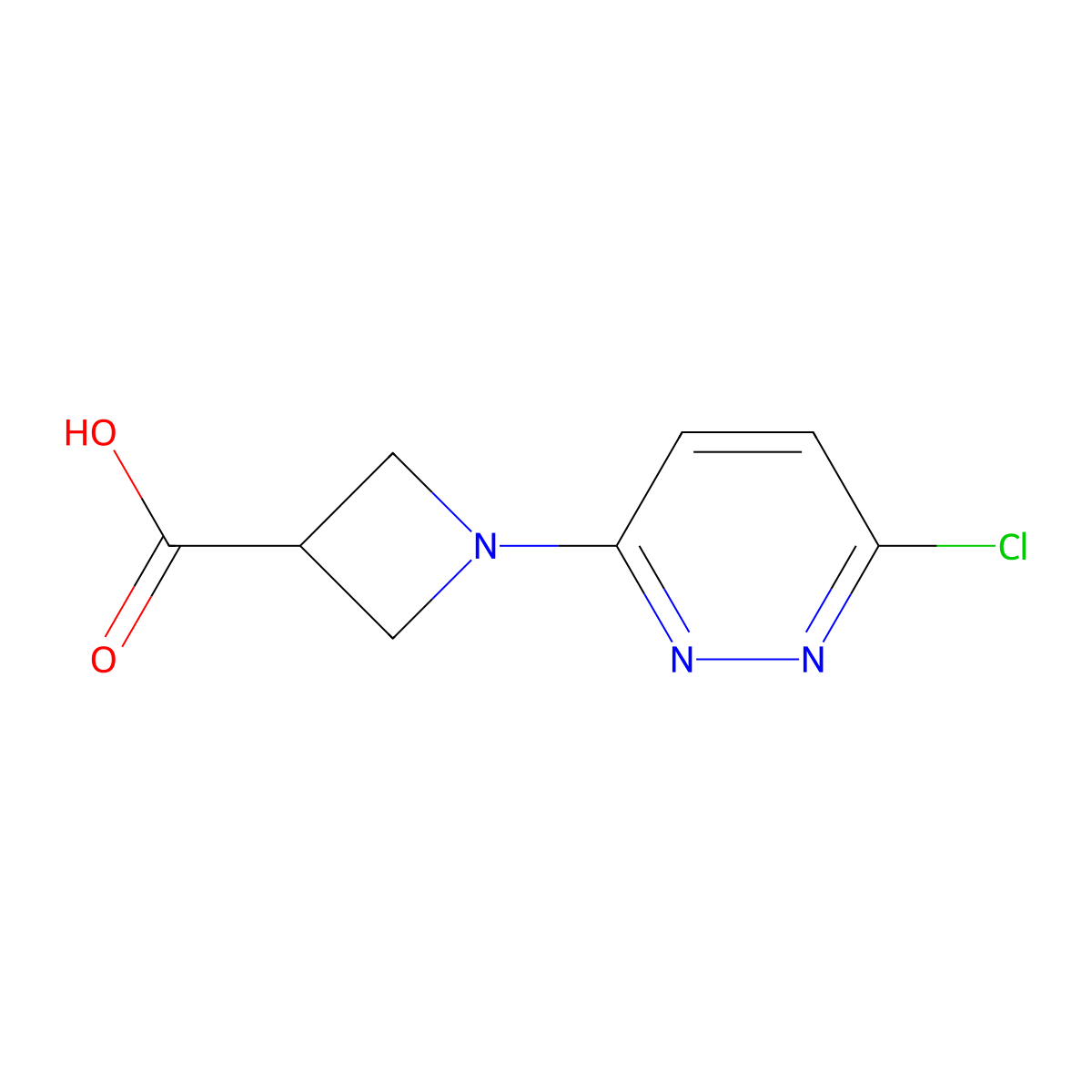 1-(6-Chloropyridazin-3-yl)azetidine-3-carboxylic acid molecular structure, CAS 1289387-23-0