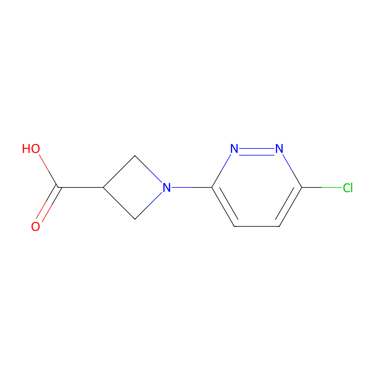 1-(6-Chloropyridazin-3-yl)azetidine-3-carboxylic acid molecular structure, CAS 1289387-23-0