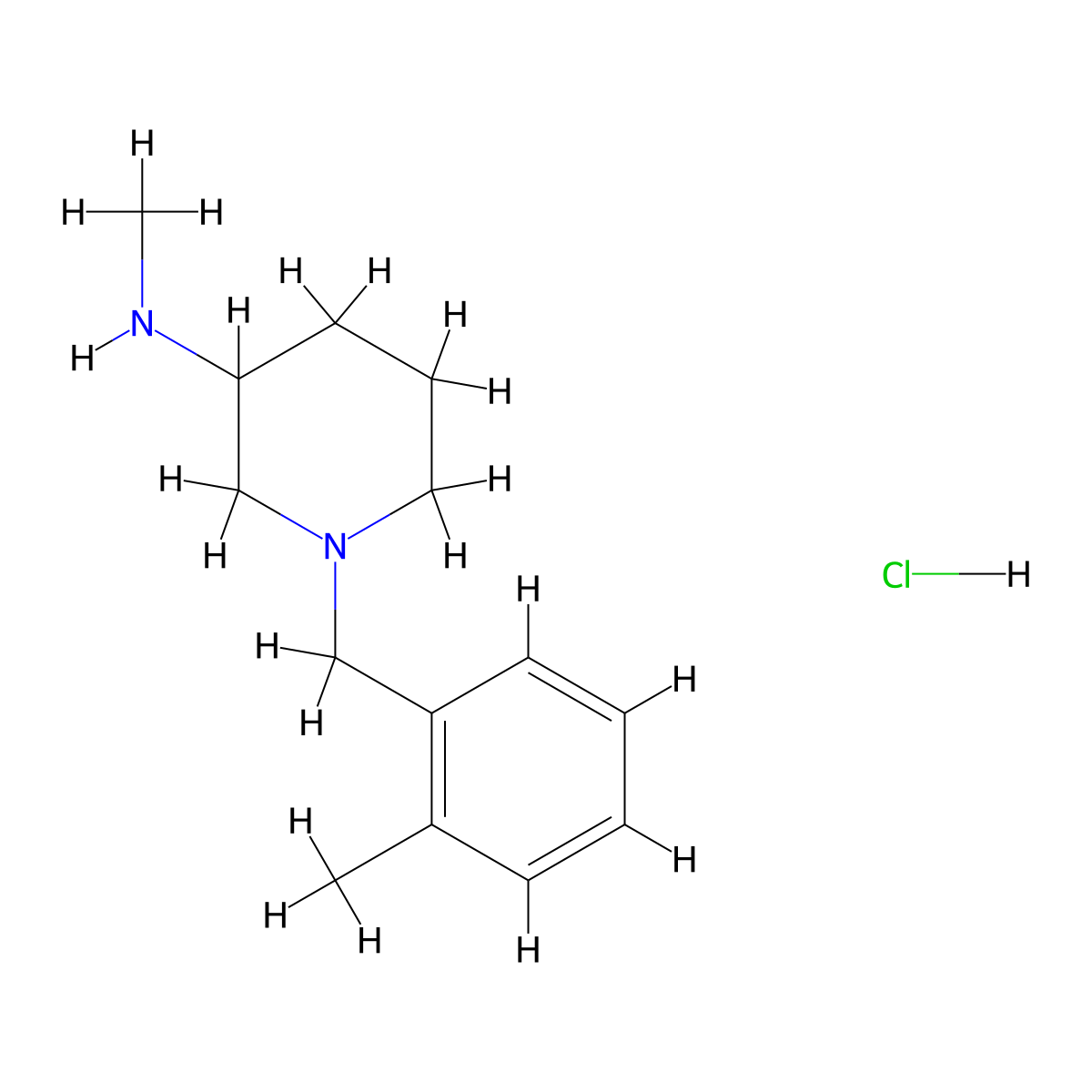 N-Methyl-1-(2-methylbenzyl)piperidin-3-amine hydrochloride molecular structure, CAS 1289387-26-3