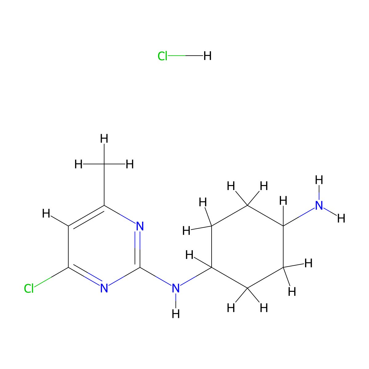 N-(4-Chloro-6-methyl-pyrimidin-2-yl)-cyclohexane-1,4-diamine hydrochloride molecular structure, CAS 1289387-28-5