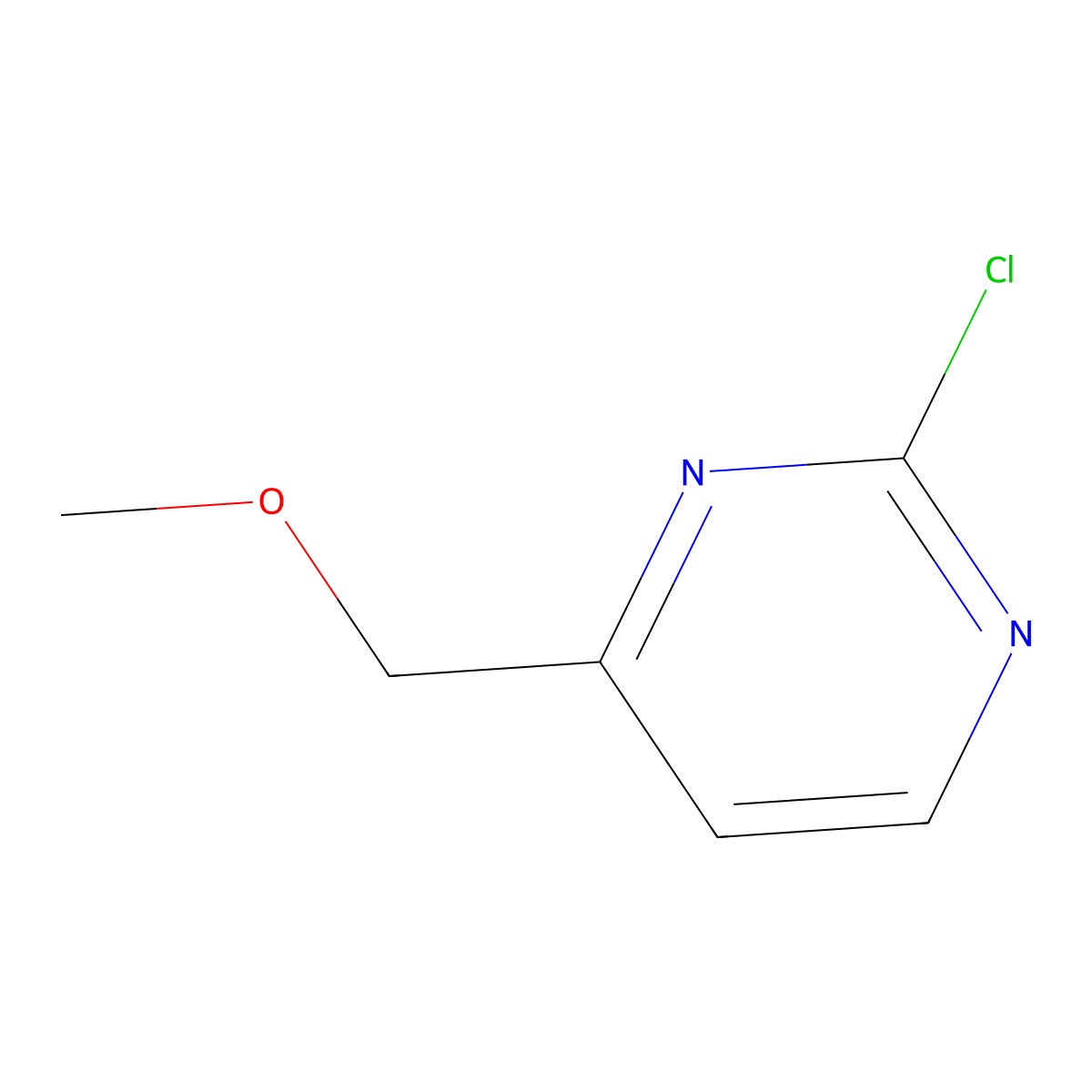 2-Chloro-4-(methoxymethyl)pyrimidine molecular structure, CAS 1289387-30-9