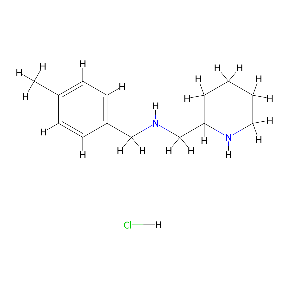 N-(4-Methylbenzyl)-1-(piperidin-2-yl)methanamine hydrochloride molecular structure, CAS 1289387-58-1