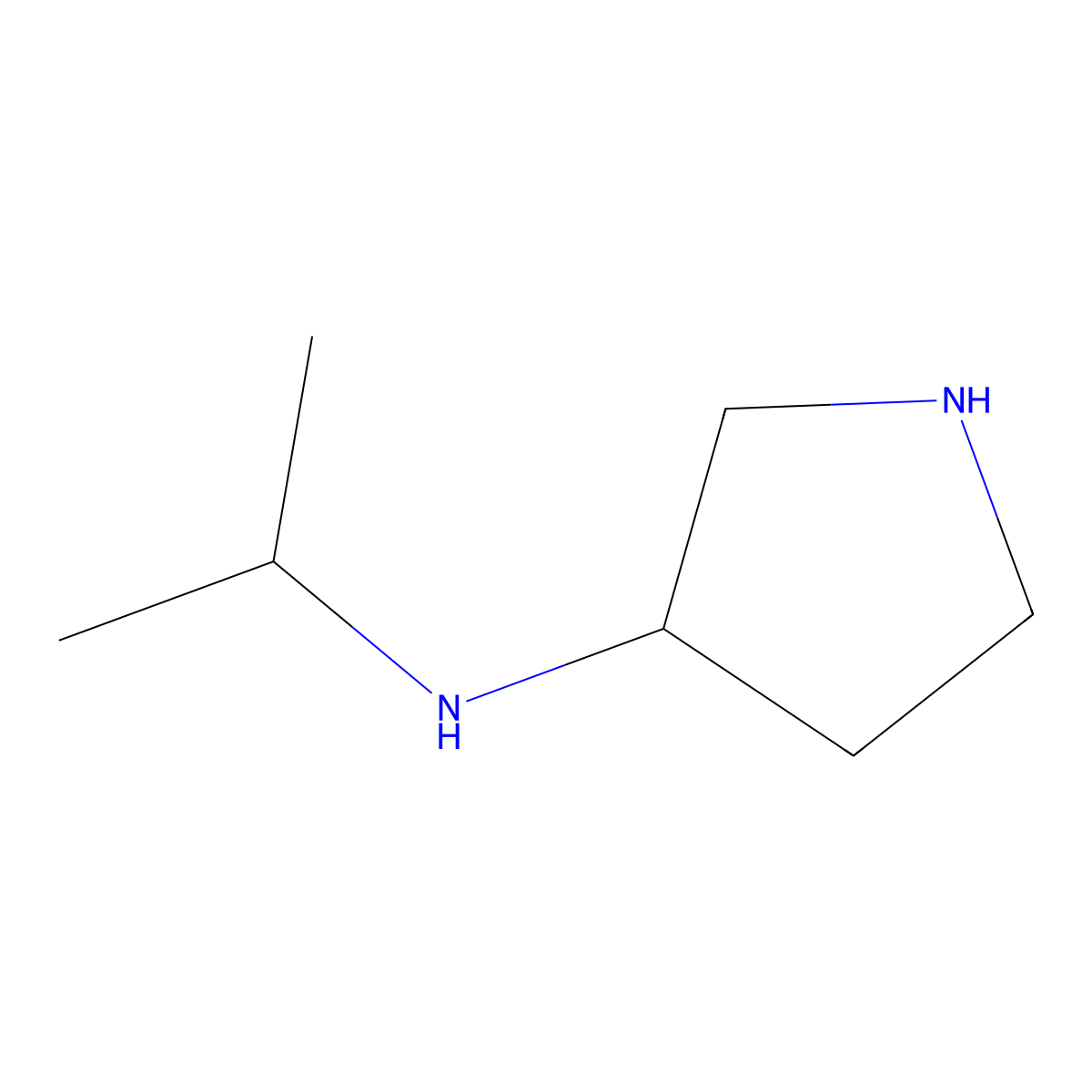 N-Isopropylpyrrolidin-3-amine molecular structure, CAS 1289387-70-7