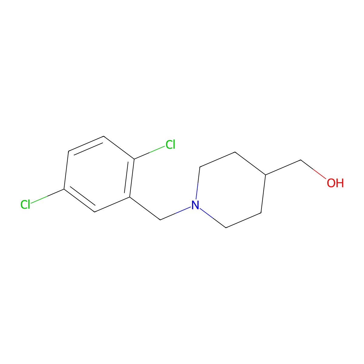 [1-(2,5-Dichloro-benzyl)-piperidin-4-yl]-methanol molecular structure, CAS 1289387-72-9