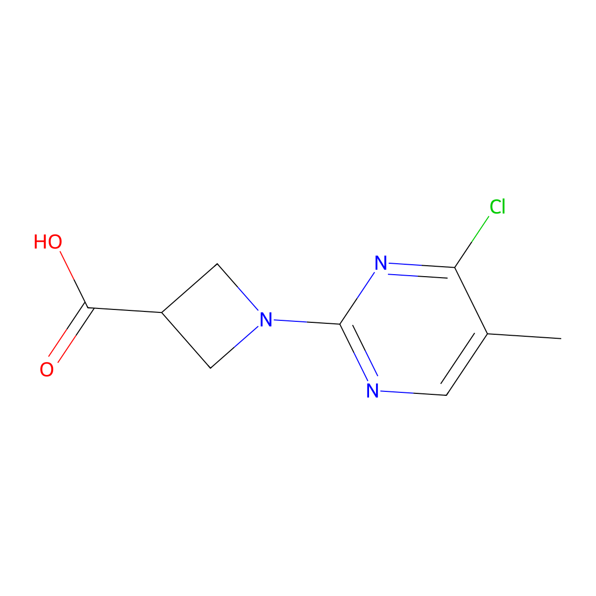 1-(4-Chloro-5-methylpyrimidin-2-yl)azetidine-3-carboxylic acid molecular structure, CAS 1289387-76-3