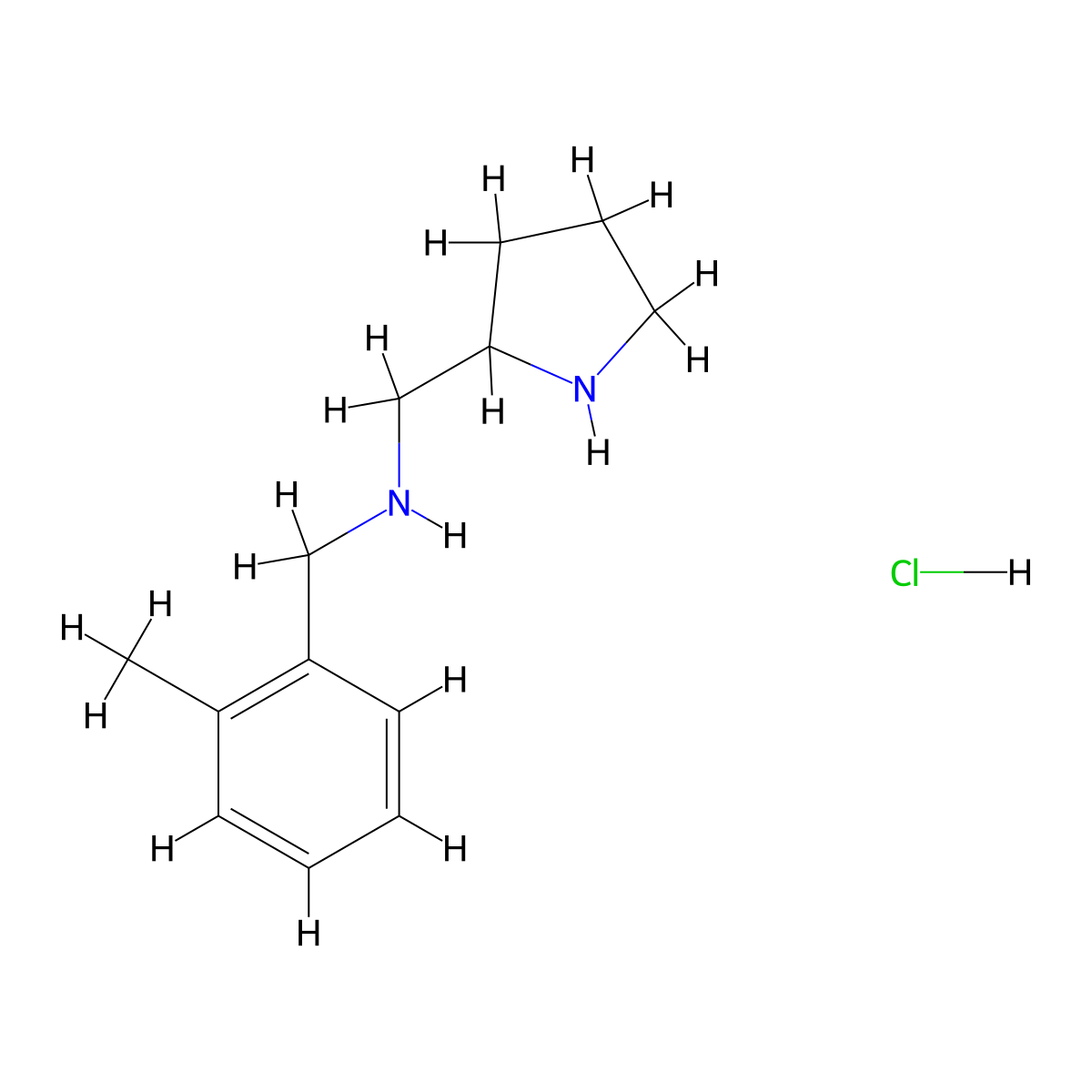 N-(2-Methylbenzyl)-1-(pyrrolidin-2-yl)methanamine hydrochloride molecular structure, CAS 1289387-80-9