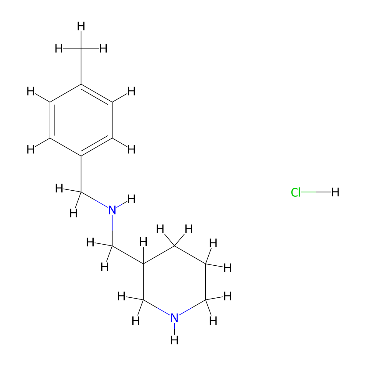 N-(4-Methylbenzyl)-1-(piperidin-3-yl)methanamine hydrochloride molecular structure, CAS 1289387-81-0