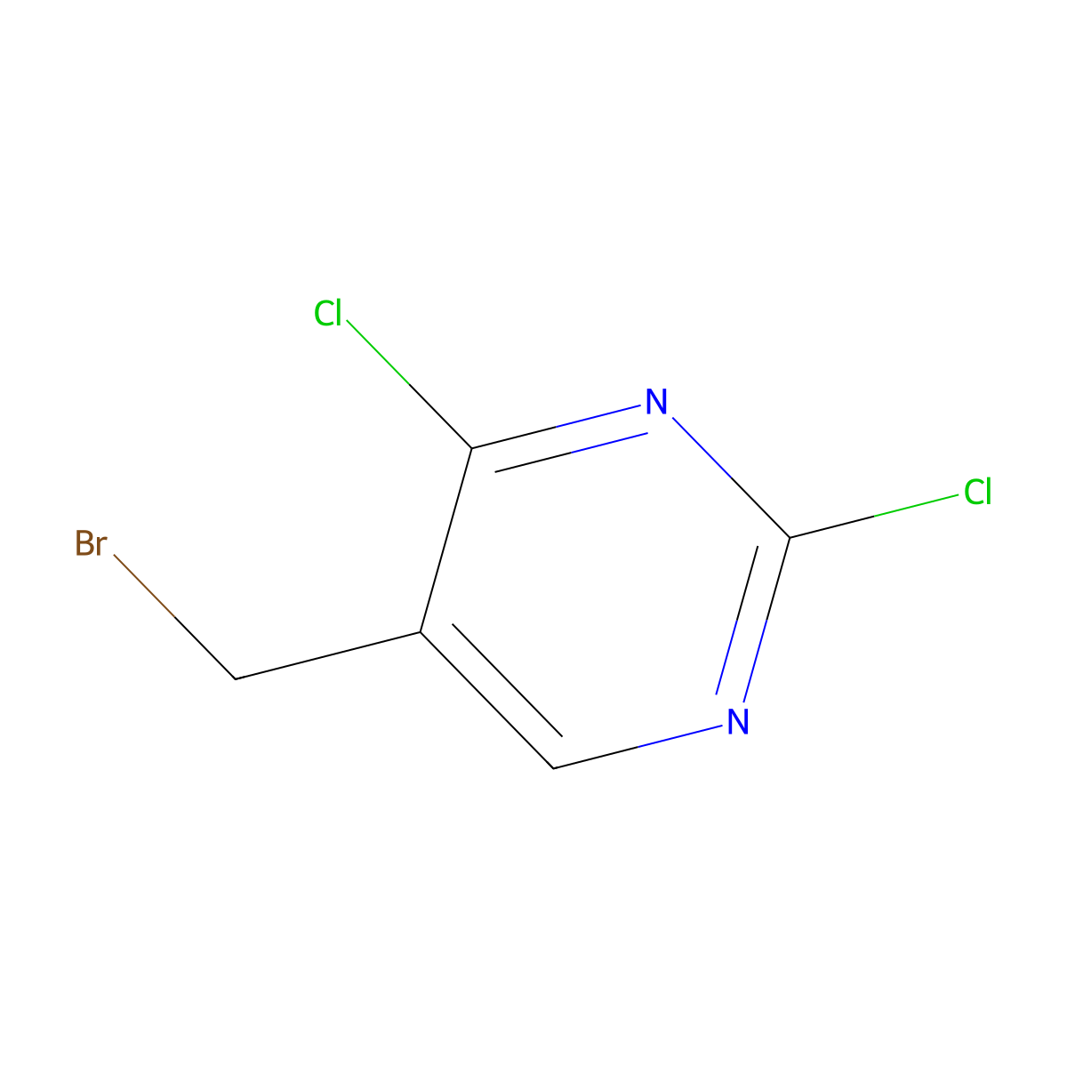 5-(Bromomethyl)-2,4-dichloropyrimidine molecular structure, CAS 1289387-92-3