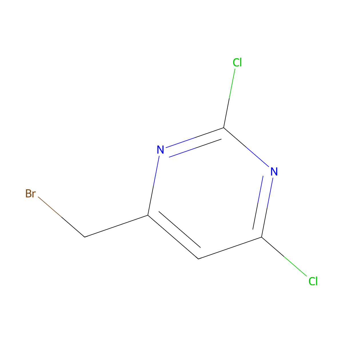 4-(Bromomethyl)-2,6-dichloropyrimidine molecular structure, CAS 1289387-93-4
