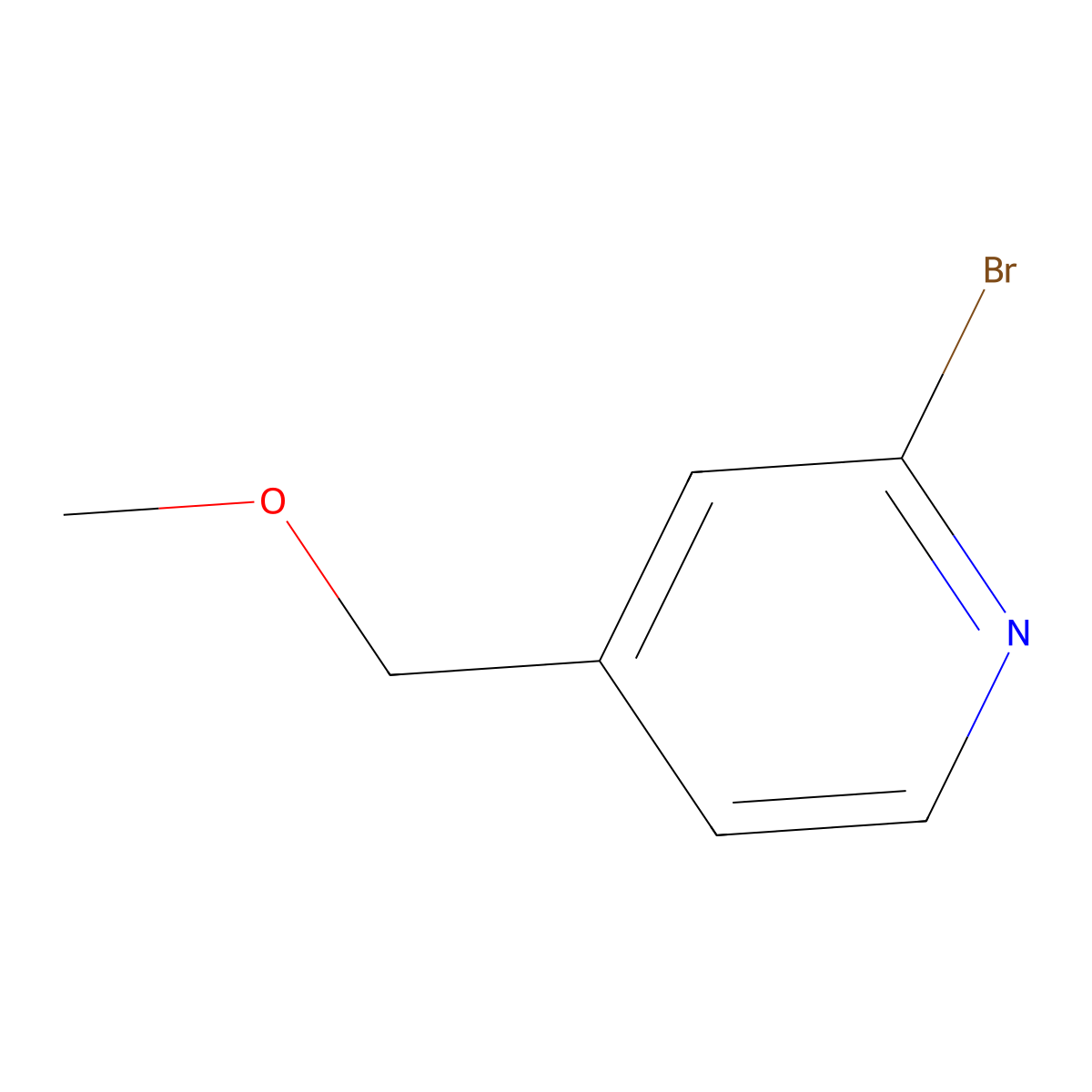 2-Bromo-4-(methoxymethyl)pyridine molecular structure, CAS 1289387-96-7