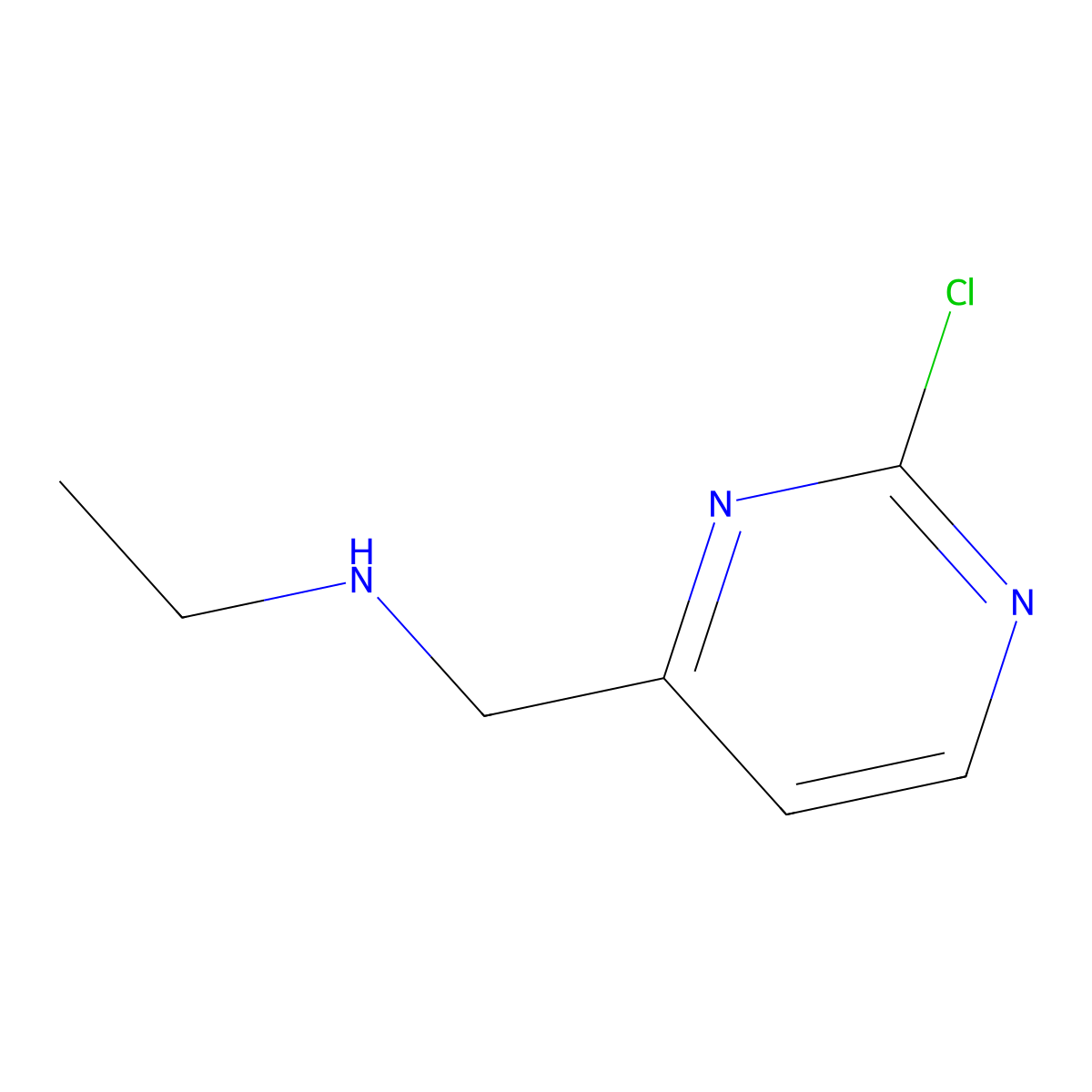 N-((2-Chloropyrimidin-4-yl)methyl)ethanamine molecular structure, CAS 1289388-22-2