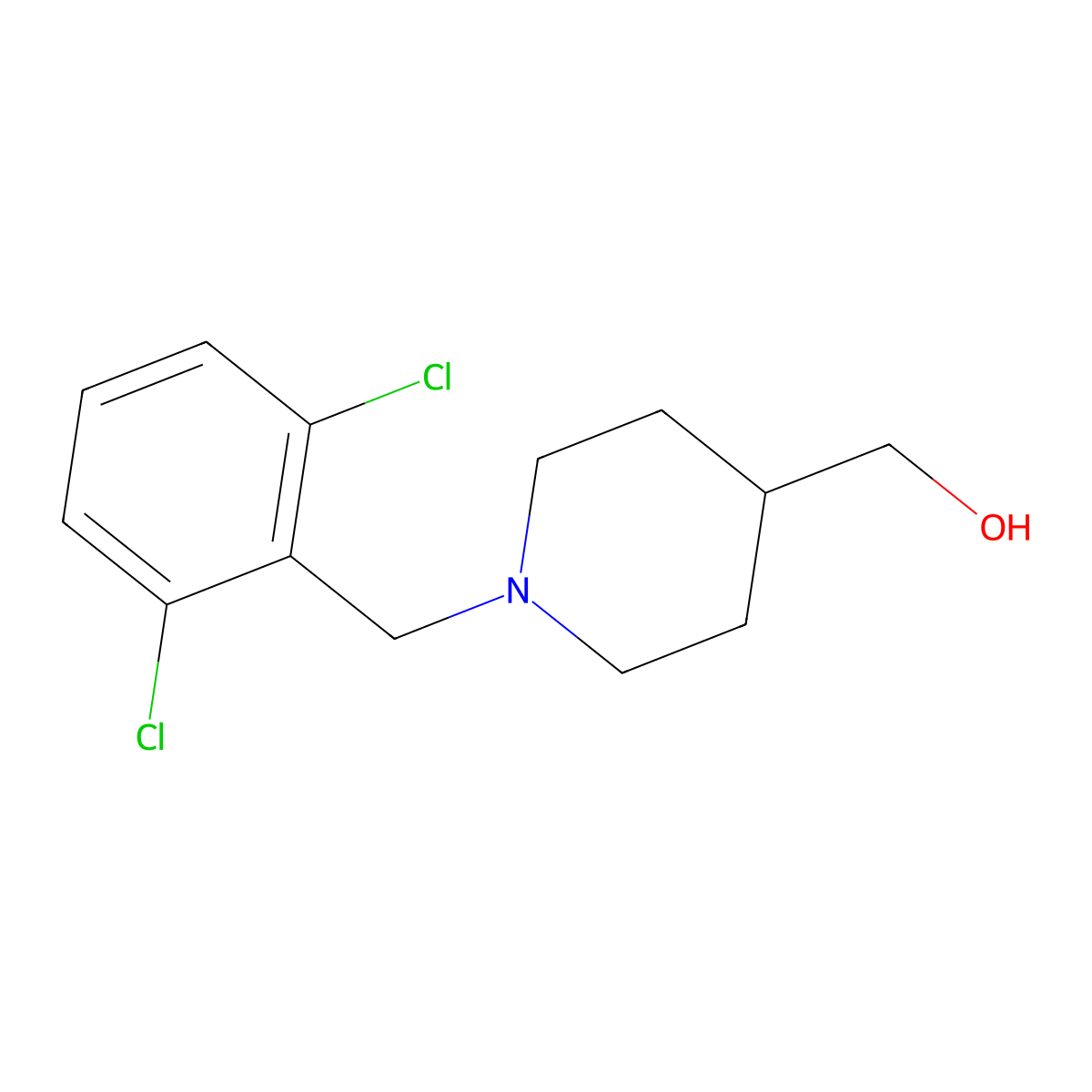 [1-(2,6-Dichloro-benzyl)-piperidin-4-yl]-methanol molecular structure, CAS 1289388-45-9
